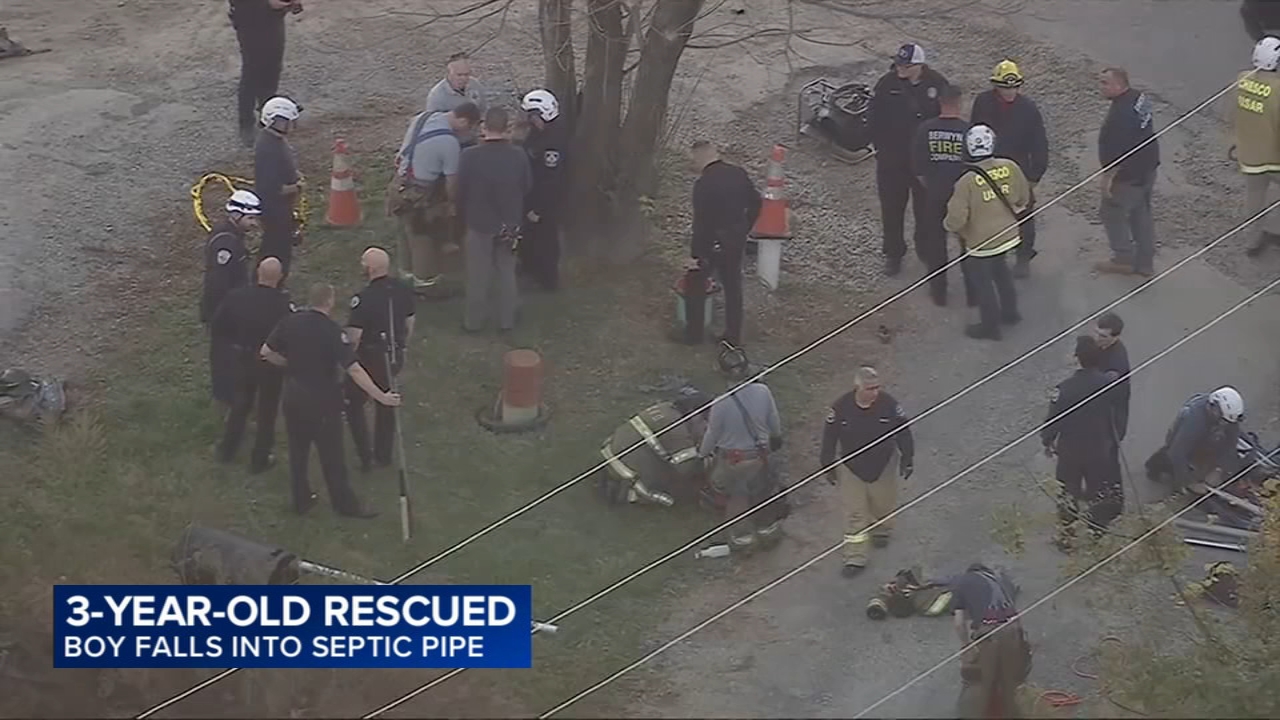 Young boy rescued after falling into septic pipe in West Goshen Township, Pennsylvania 

       — ABC7 Chicago (WLS-TV)