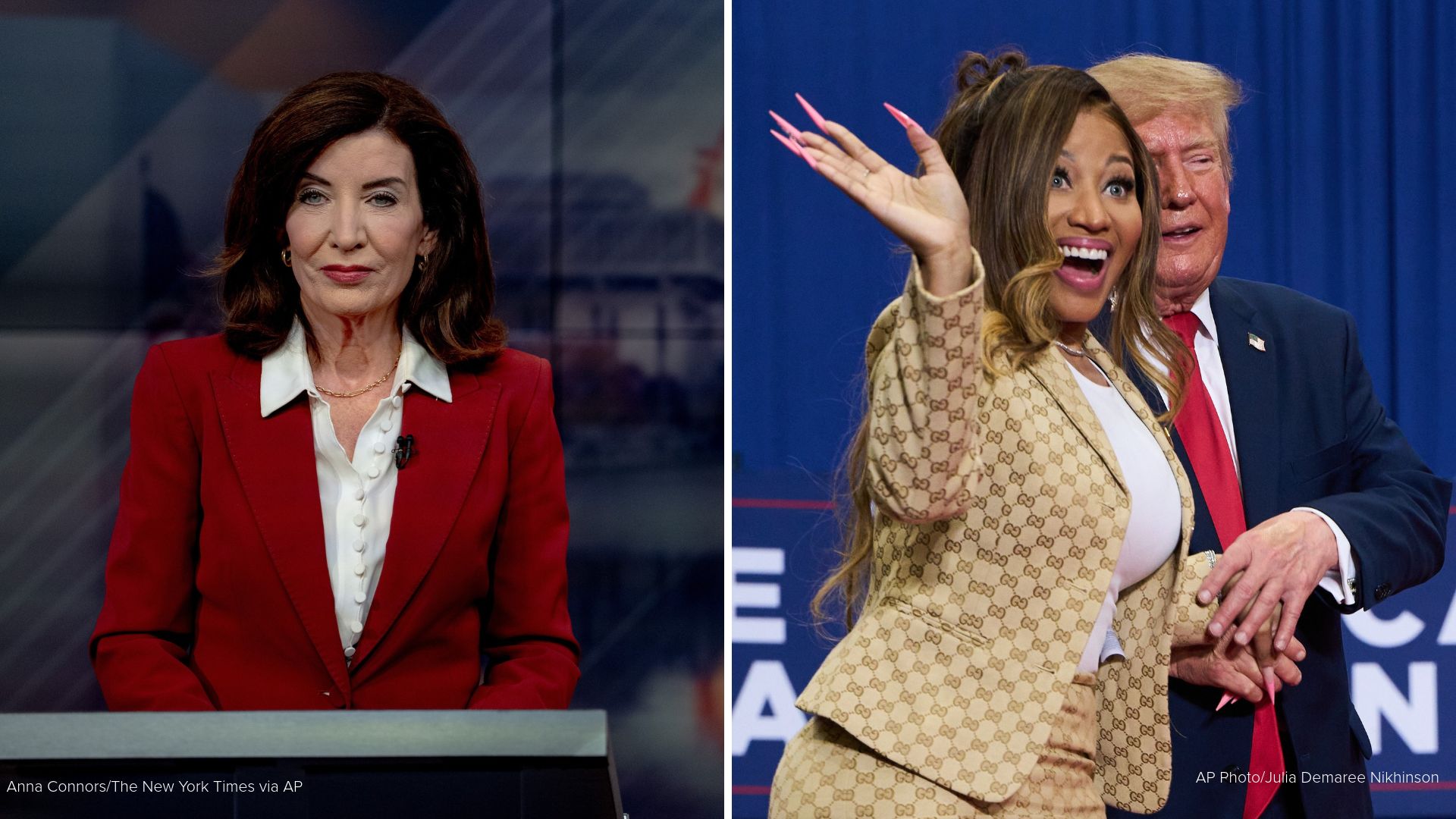 New York Governor Kathy Hochul responds after rapper Nicki Minaj calls her 'evil'
— ABC7 Chicago (WLS-TV)
