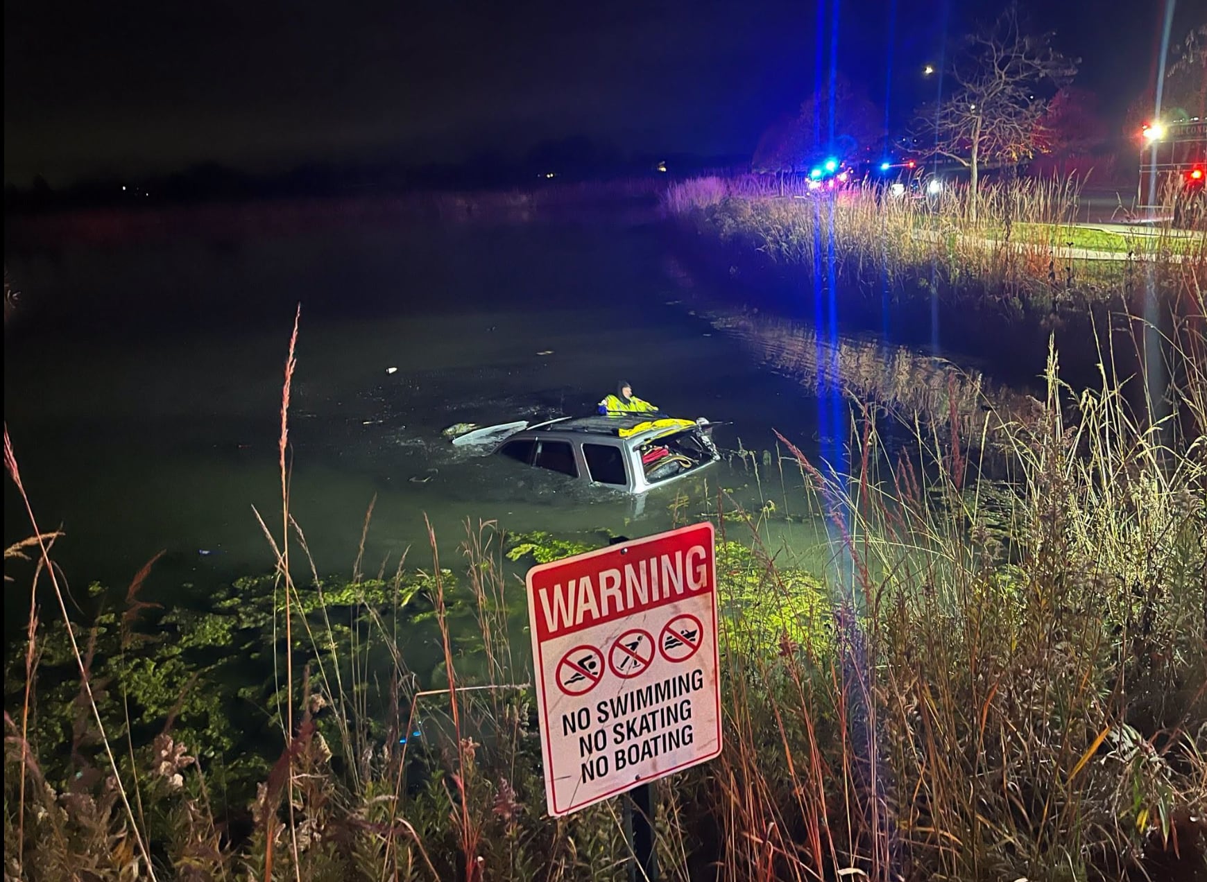 Car crashes into retention pond in Volo — Tinley Park Community news